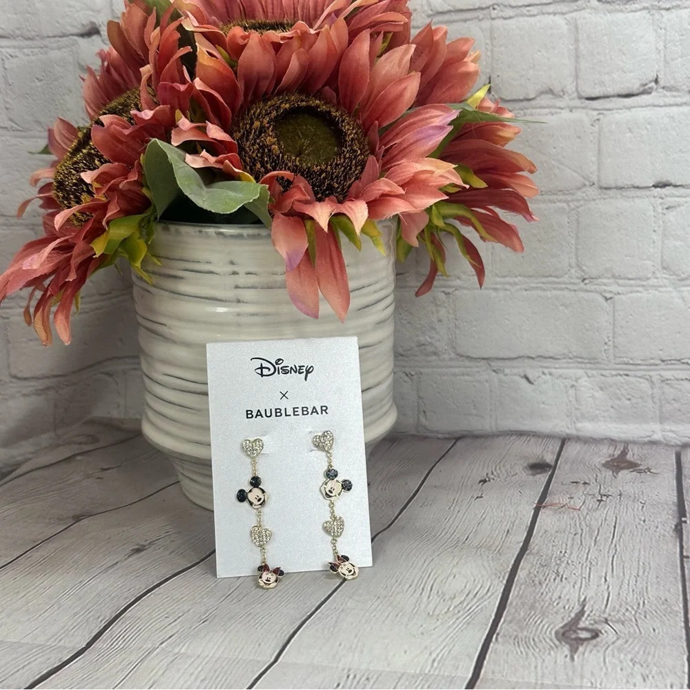 Disney baublebar dangle earrings Mickey and Minnie Mouse